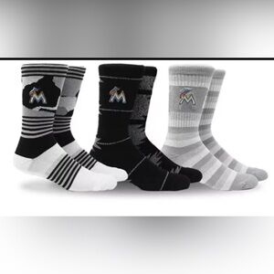 Miami Marlins with these officially licensed PKWY Clubhouse Collection socks.